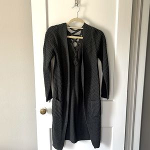 Gray Long Cardigan